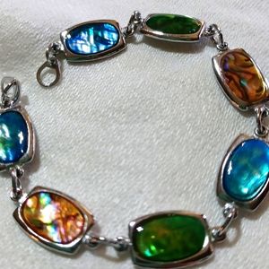Abalone shell bracelet shiny jewelry fashion faux abalone shell ocean sea gems